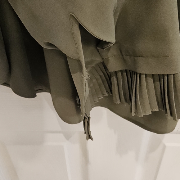 Plus Size XXL Ann Taylor Blouse Olive Green - Picture 5 of 11